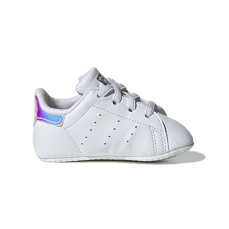 adidas Stan Smith Crib White Iridescent Baby Sneakers Cloud-White Silver-Metallic FY7892