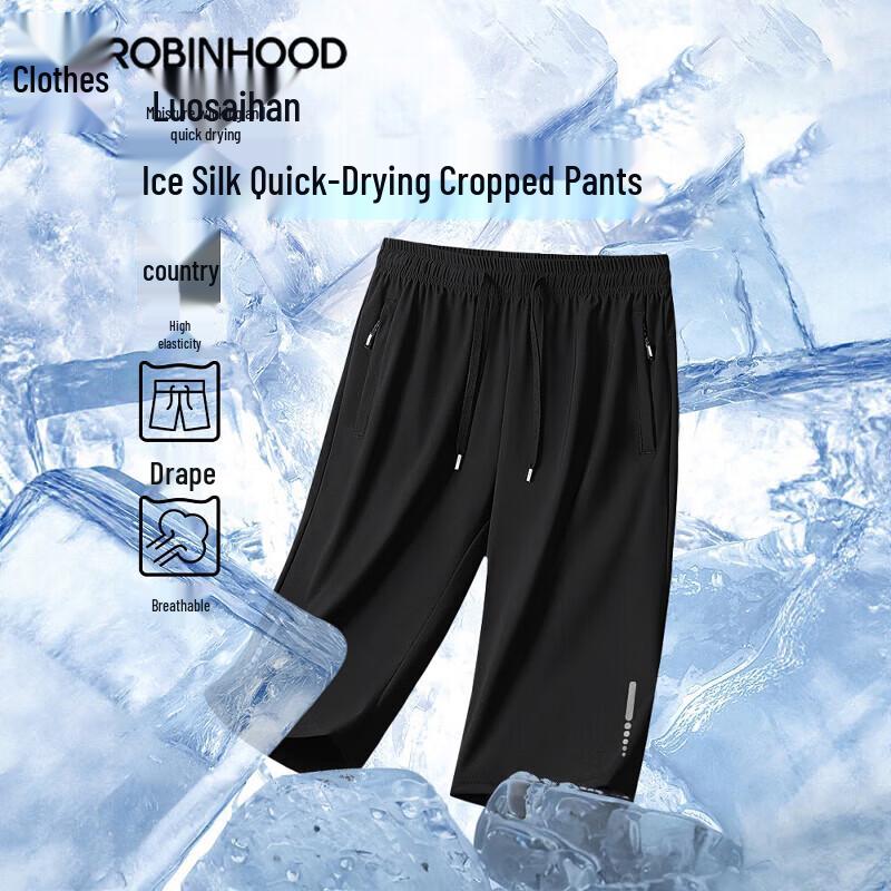ROBINHOOD Men s Summer Breathable Quick-Dry Cooling Capris L
