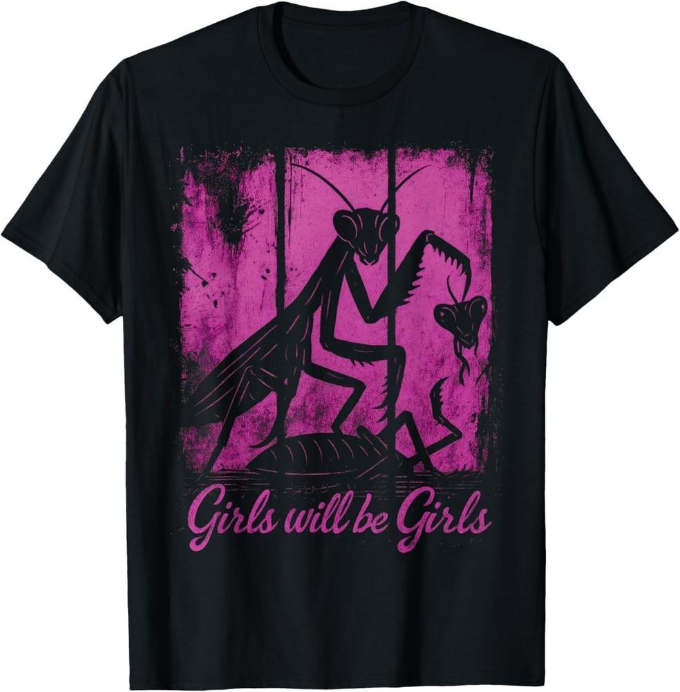 Футболка Girl Will Be Girls Praying Mantis, Футболка 4XL