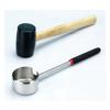 Good-Coconut Opener Tool Coconut Shell Punching Knife Coconut Opener Kit Wooden Handled Rubber Hammer Stainless Steel