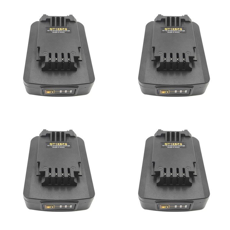 

A72U 4X Адаптер для аккумулятора для литиевого аккумулятора 18 В, преобразованный для PORTER CABLE Stanley 18 В 20 В чёрный