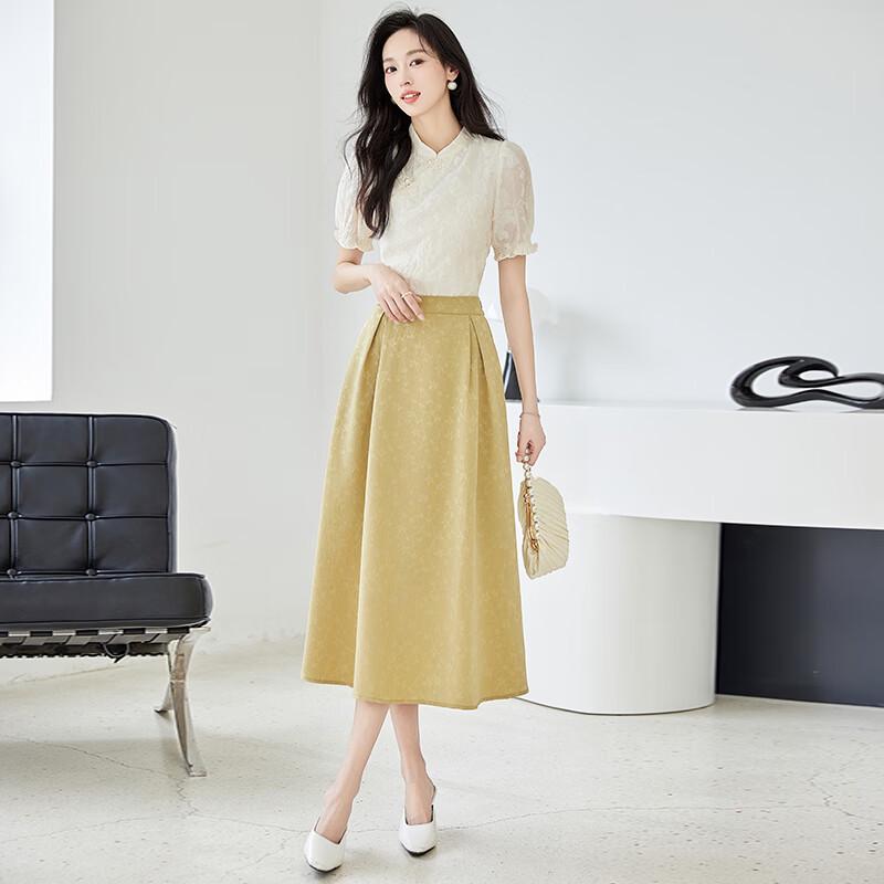 VICTORIA&VERA Women's New Chinese Style Stand Collar Short Sleeve Shirt