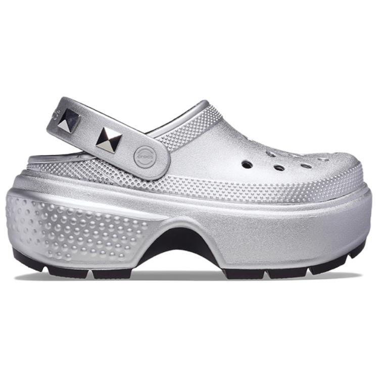 Crocs Eva Fashion Breathable Clogs Women Footwear Silver 210362-040