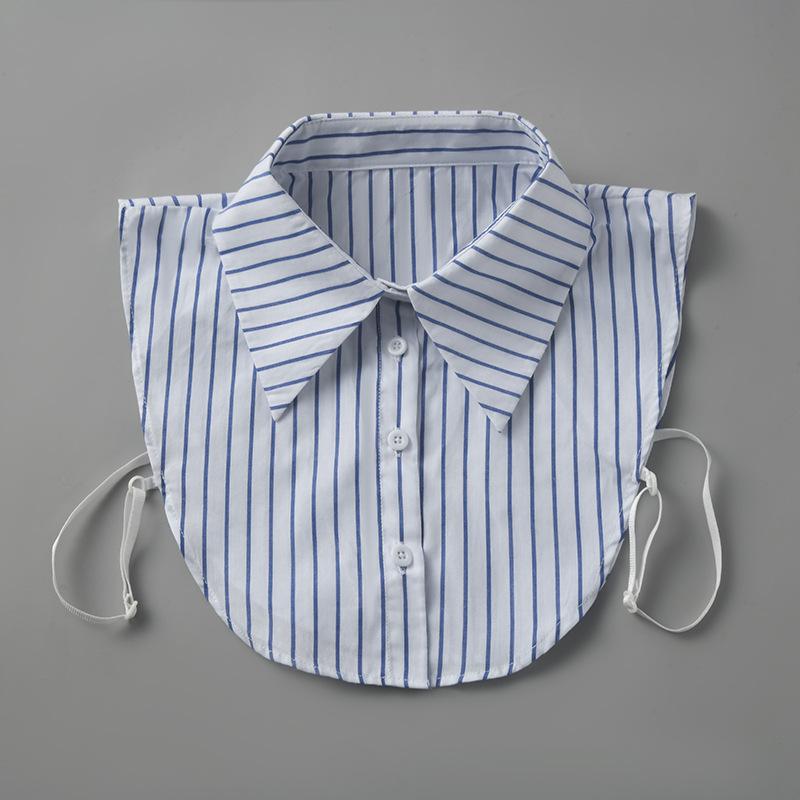 

Полосатый фальшивый воротник, универсальный фальшивый воротник, украшение на воротник рубашки для женщин, фальшивый воротник многофункциональный модный дорожный воротник