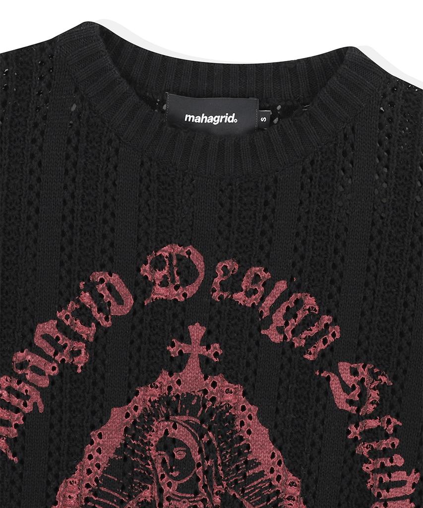 MAHAGRID Blessed Mesh Knit Black(Mg2Esmk601A)