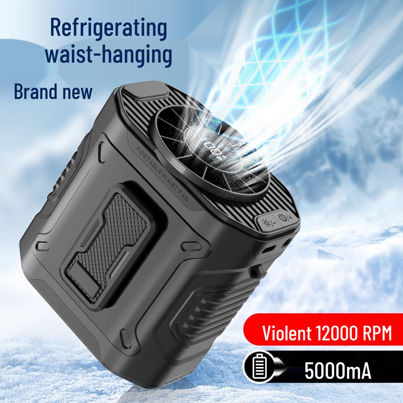 Portable USB Rechargeable Waist & Neck Fan with High Wind Power