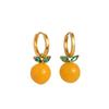 Jewelry Accessories Fruit and Vegetable Earrings Lip Starfish Charms Ear Buckle Alloy Dripping Oil Enamel Hoop Earrings Girls