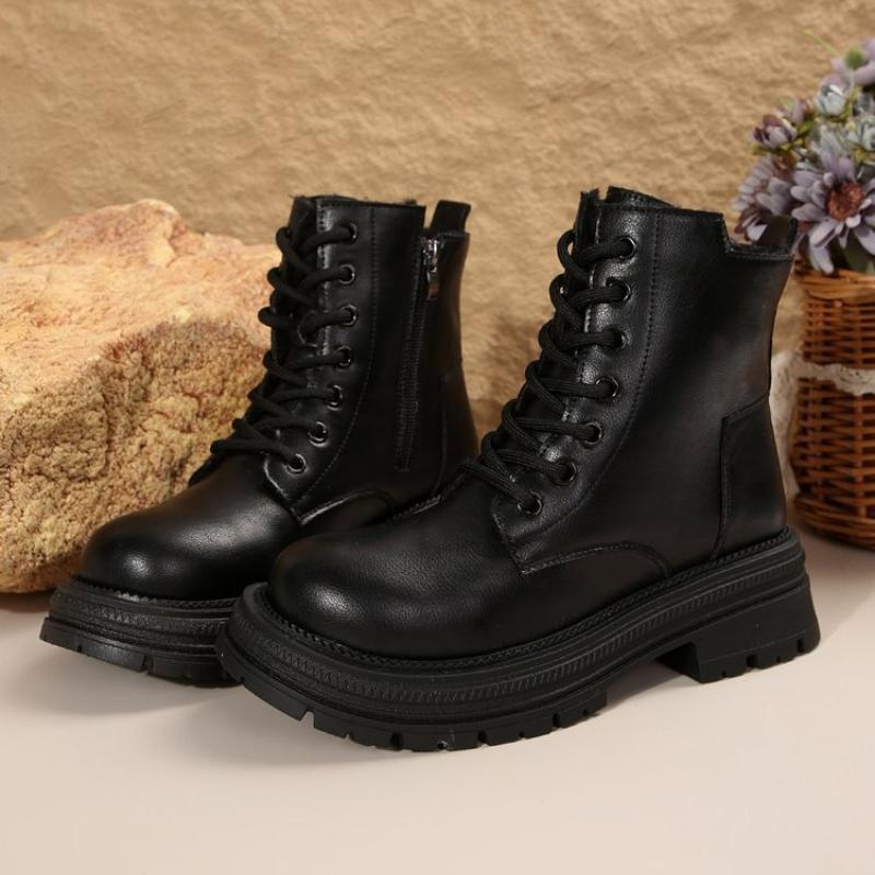 

Женские зимние теплые нескользящие ботинки на мягкой подошве большого размера с меховой подкладкой до щиколотки, спортивные хлопковые ботинки, ботинки Мартин 42 чёрный