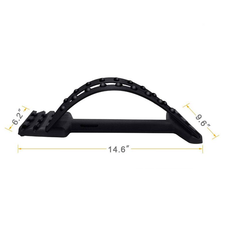 Rückenstrecker zur Linderung von Schmerzen im unteren Rücken, 4-fach verstellbares Lendenwirbel-Knackbrett, Dehnvorrichtung für Skoliose, Ischias