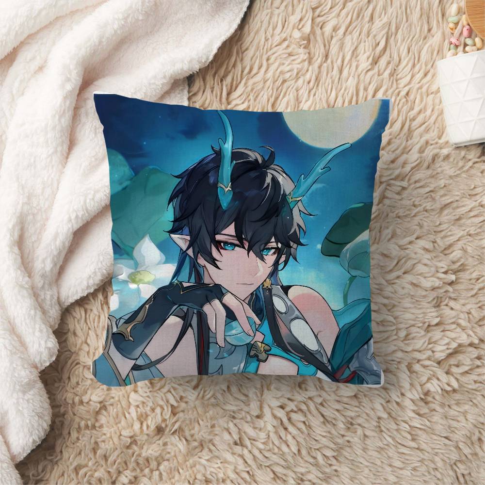 Anime Honkai Star Rail Dan Heng Cushion Cover Car Throw Pillow Case For Sofa Car Christmas Gift xcm xcm