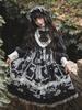 [Milky Time] Gothic Lolita Dress, Monochrome, Cosplay, Landmine Style, A-Line, Sickly Cute, Long Sleeves