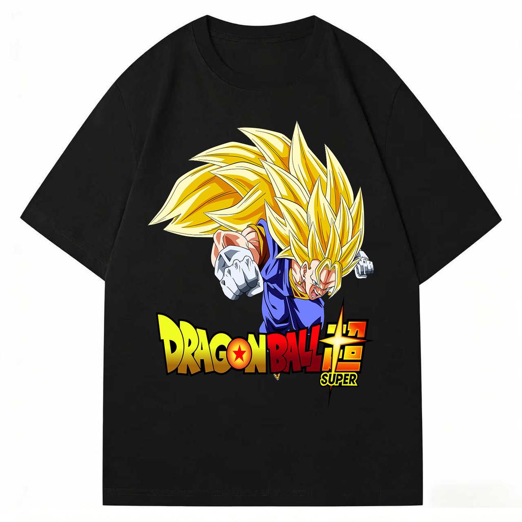 2026 New Dragon Ball Anime Goku Super Saiyan Printed Short Sleeve Tshirt Mens and Womens Tshirt Mens Tops Sports Tshirt