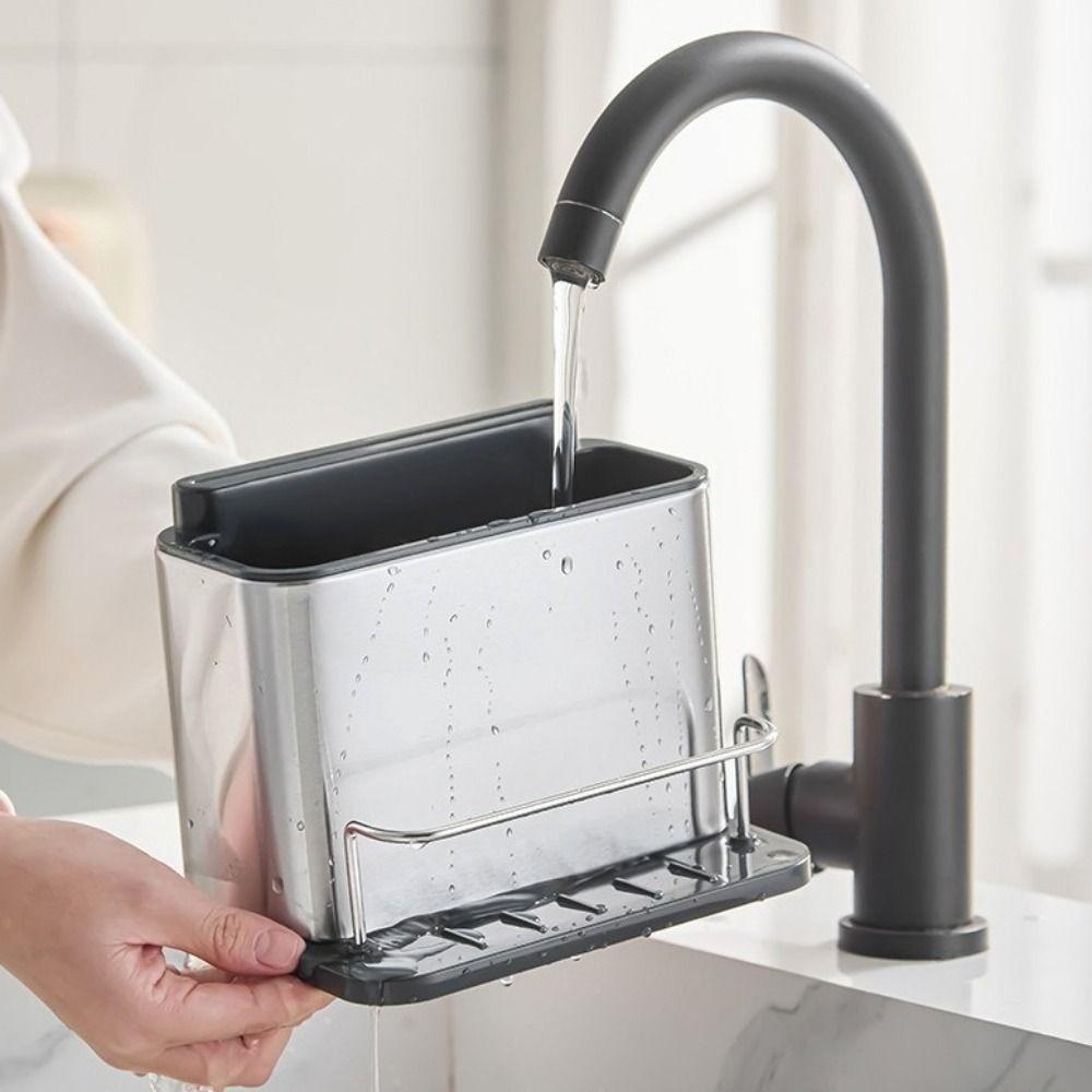 Stainless Steel Cutlery Storage Box Rectangular Chopsticks Storage Basket Utensil Holder  Forks