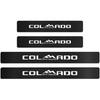 MAXMILO 4Pcs Car Door Sill Protector Reflective 4D Carbon Fiber Leather Sticker Decoration Door Entry Guard Accessories Compatible with Colo4x4rado