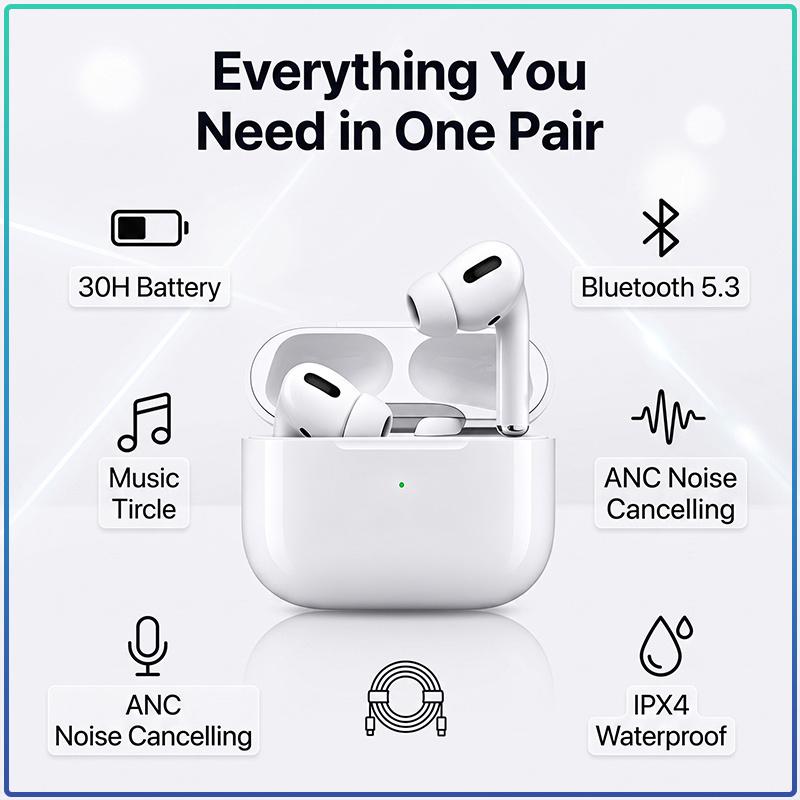 Bluetooth Earphone Air Pro With One Tap Setup Fast Auto Connect Stable Signal And Clear Sound Quality For All Devices