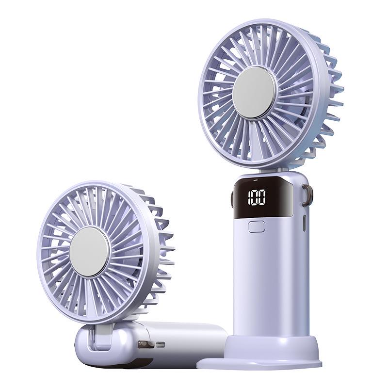 Portable Folding Neck Fan with Ice Compress for Outdoor Cooling