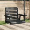 Vidaxl Garden Swing with Metal Chains, Black, Fir