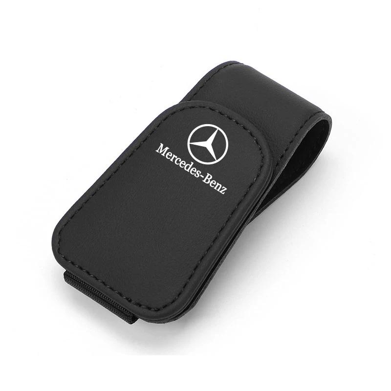 2025 Heiße Auto Brillen Sonnenblende Box Auto Sonnenbrillen Clip Karten Zubehör Für Mercedes Benz AMG W203 W206 W220 W205 W211 W212 W20