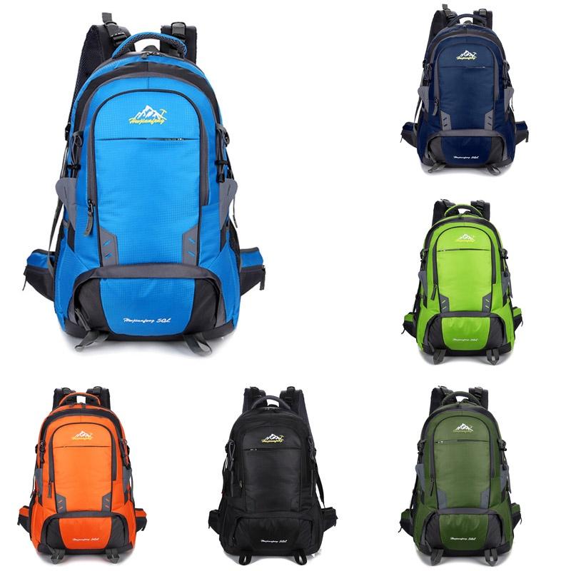 Spacious 50l Camping Backpack Travel Outdoor Bag With Waterproof Features For Hiking