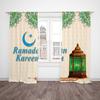 2 pieces - Ramadan Auspicious - Theme printed curtain - Polyester material - suitable for bedroom, living room, study, private s