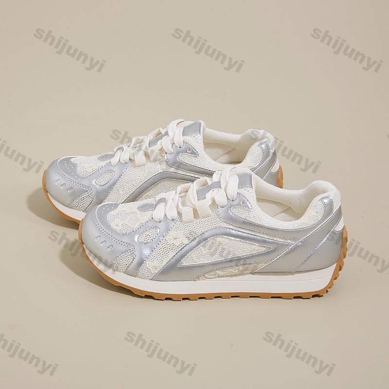 Fashion Women Shoes 2025 Spring Autumn New Fashion Comfort Height Increase Casual Shoes Breathable Mesh Lace Non Slip Platform Sneakers