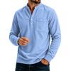 Top casual da uomo a tinta unita, vestibilità larga, con tasche