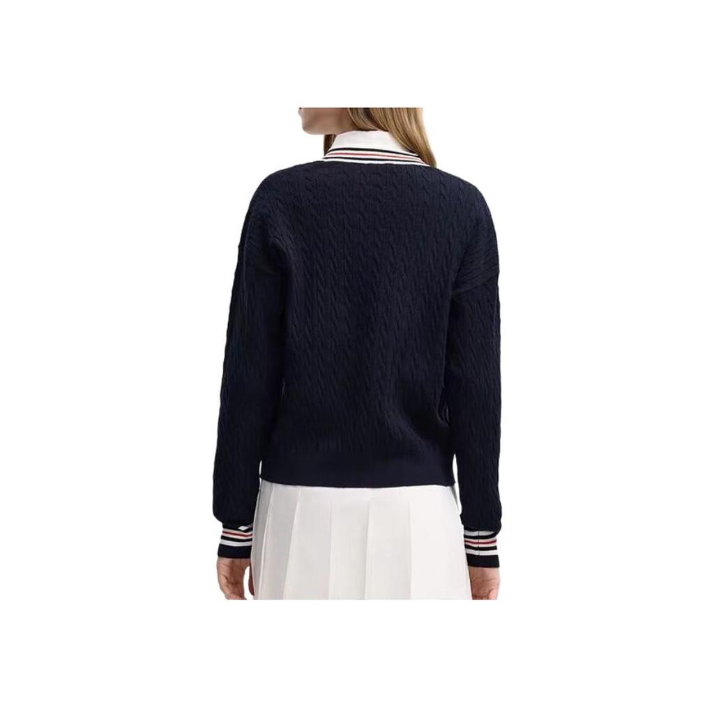 FILA Heritage Fashion Simple Casual Versatile Comfortable Retro College Style Loose Long Sleeve Sweater Women sweater F11W548419FNV