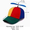 Colorful Helicopter Baseball Cap: Neutral Adjustable Cute Baseball Helicopter Propeller Cap Snapback Cap