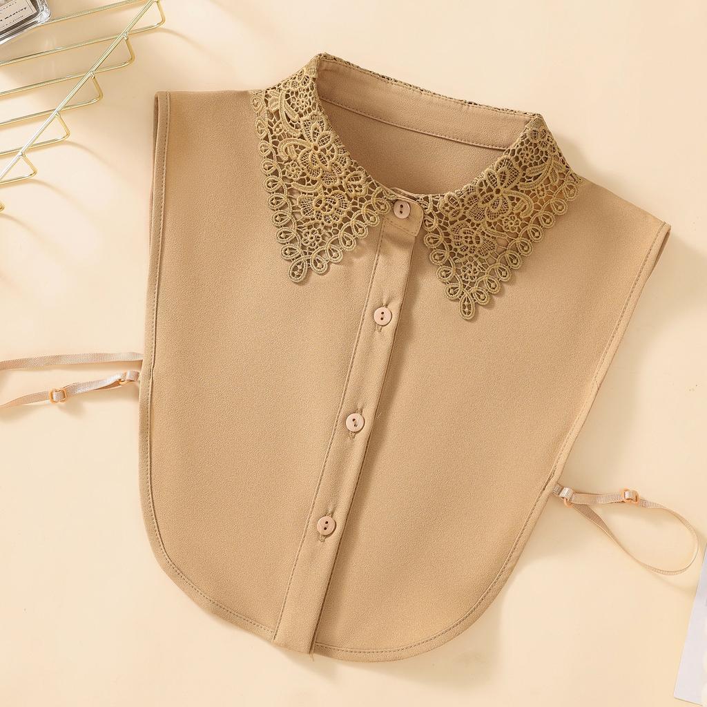 Autumn-winter Multi-functional Inner Collars—versatile, Simple Lace Embroidery New-style Shirt Fake Collars