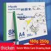 Holländisches Weißes A4-Karton Zeichenbuch: 250g 8K Hardcover für Marker & Buntstifte