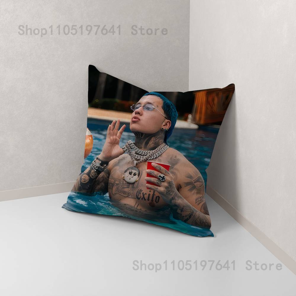 

B-Blessd CantanteS Rapper Anime Celebrity Merchandise All-Match Printed Pillow Case Sofa Car Office Room Decoration Protector 12x12Inch