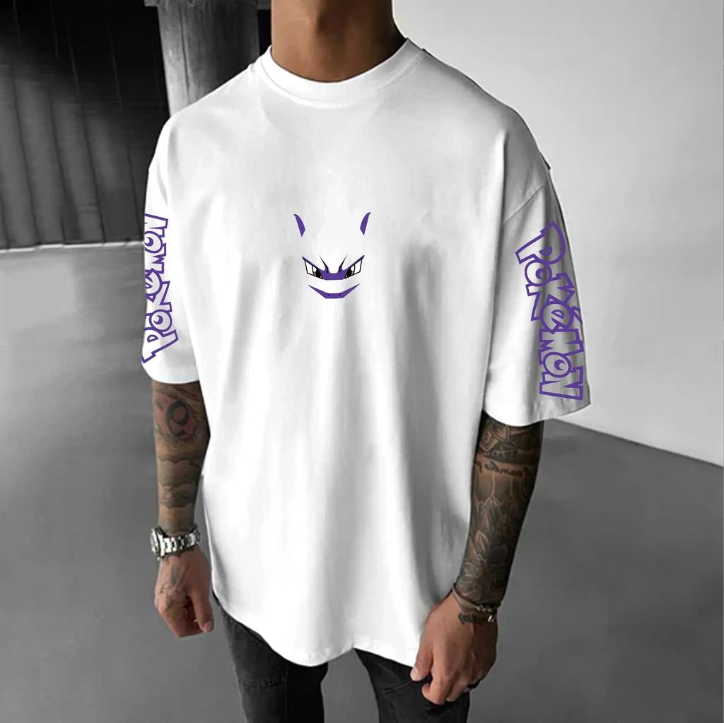 2026 Pokémon Japanese Anime Peripheral Umbreon Short Sleeve T-Shirt Pokémon Summer  Unisex Fashion Breathable Sports Top