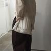 South Korean Niche Brand Ins Same Letter Printed Shoulder Bag Thin Grey Cloth Single Environmentally Friendly
