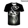 3D Print Butterfly T Shirt Men Women Children Summer Short Sleeve Flower T-shirt Streetwear Tee Insect Cool Boy Girl Casual Tops