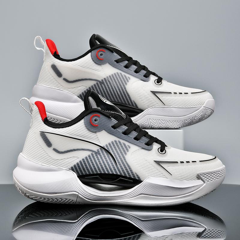 Men'S Casual Shoes Shockproof Comfortable Outdoor High Quality Ultra Light V2 Basketball Shoes Rubber +Md+Tpu