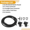 Windshield Washer Nozzle Kit for Chevrolet Malibu 2008-2012 No.15247800 with Gaskets,Hose Connector Fluid Hose