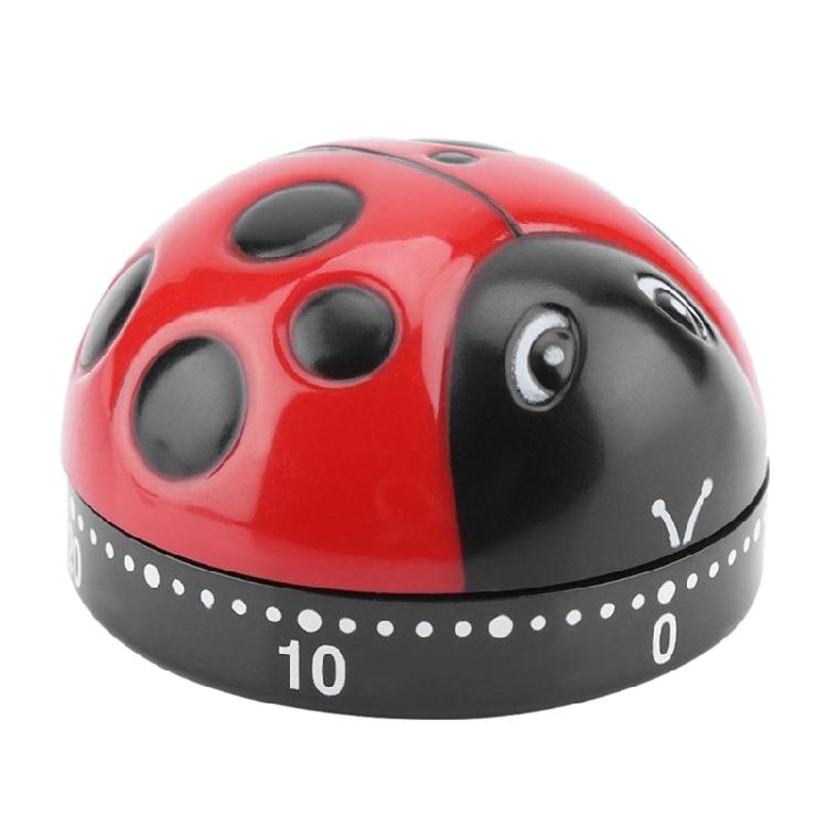 Kitchen Timer Durable 1-60 Minutes Ladybug-Shaped Countdown Timer Reminder Alarm 1