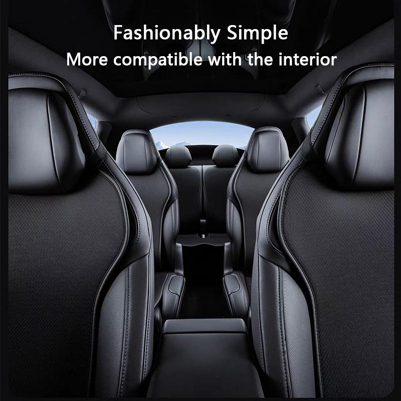 For Tesla Model YL 6-Seater Car Ice Silk Seat Cover Cushion Breathable Comfortable Seat Protector Pad Car Interior Accessories