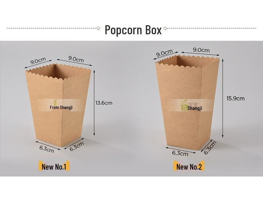 Disposable Kraft Paper French Fries and Snack Box