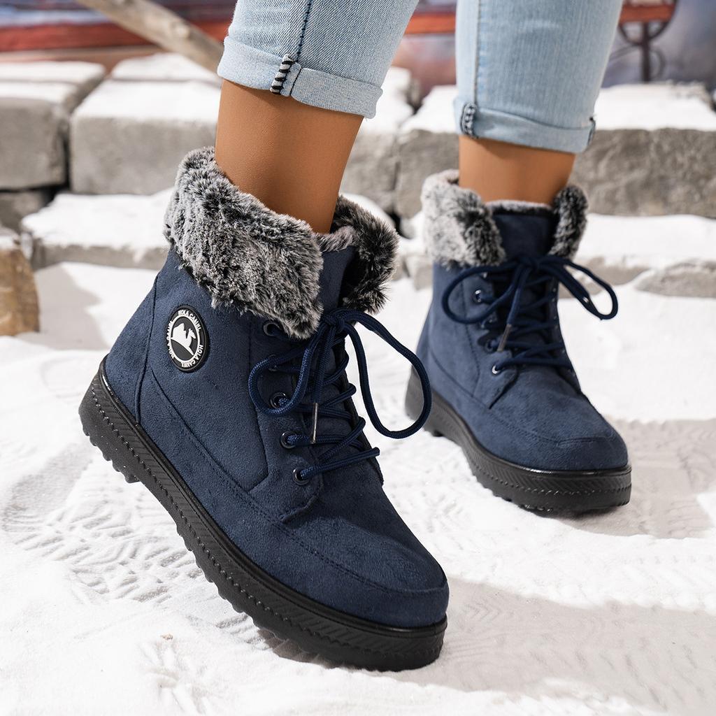 Women's Winter Cotton Boots Snow Boots Women's Boots Fleece-Lined Thickened Cotton Boots Cold-Resistant Warm Boots Long Boots