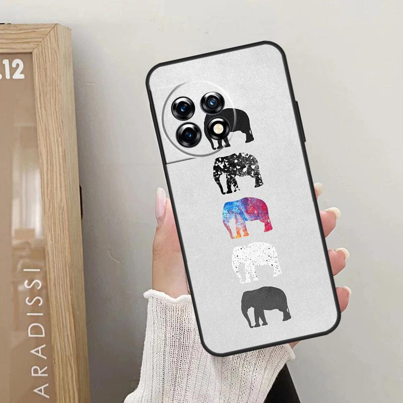 Cute Baby Elephant Case For OnePlus Nord CE 5 3 4 Lite N20 N30 OnePlus 13T 10T 8T 11 12 13 15 R 9 10 Pro Cover