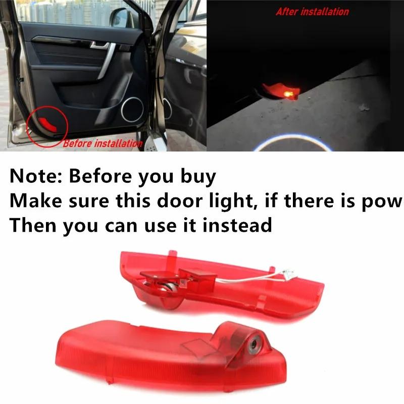 2Pcs LED Car Door Welcome Projector Light Ghost Shadow Lamps Bulb Accessories For Chevrolet Captiva 2007 - 2018 2017 2016 2015