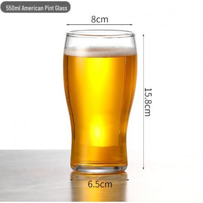 Large Capacity Waist-Slimming Crystal Beer Mug - Thickened Wheat Craft Glass for Household Use
