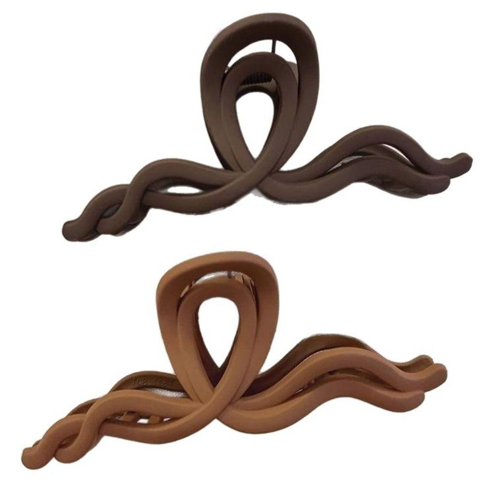 Acrylic Wave Cross Hair Claw Hair Accessories Headwear Vintage Shark Clip  Women