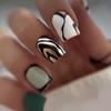 Wear the New Black and White Spotted Striped Nail Art Piece