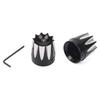Black CNC Deep Cut Front Axle Nut Cover Bolt for Harley Touring FLHR FLTR Road Glide, Road King, Softail, Dyna, Sportster