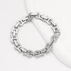 Titanium Steel Bracelet, Retro Trendy Stainless Steel Men'S Bracelet U-Shaped Hip-Hop Casual Simplicity Does Not Fade