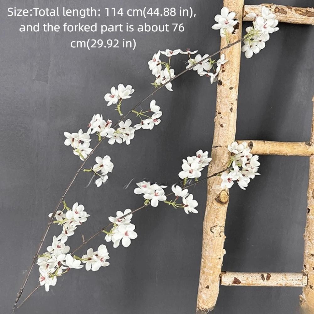 2 Forks Artificial Cherry Blossoms Silk Artificial Faux Plants Wedding Decoration