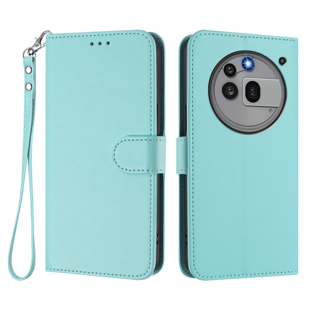 For Nothing Phone (3a) Pro Leather Case Wallet Stand Phone Cover with Wrist Strap
