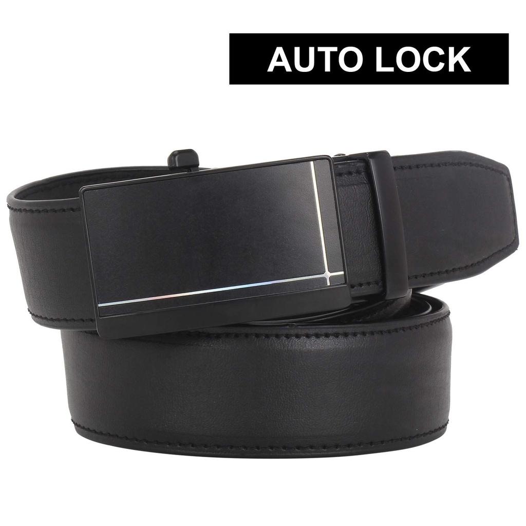 Men's PU Leather Auto Lock Belt
